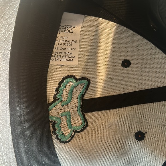 Fox Head Racing Snapback Flat Bill Hat Cap, Adjustable, Black And Gray With Logo - Picture 5 of 5